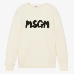 Ivory Cotton Knit Sweater