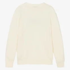Ivory Cotton Knit Sweater