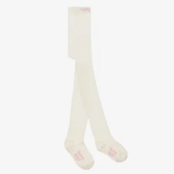 Ivory Cotton Knitted Tights