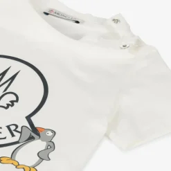 Ivory Cotton Penguin Logo T-Shirt