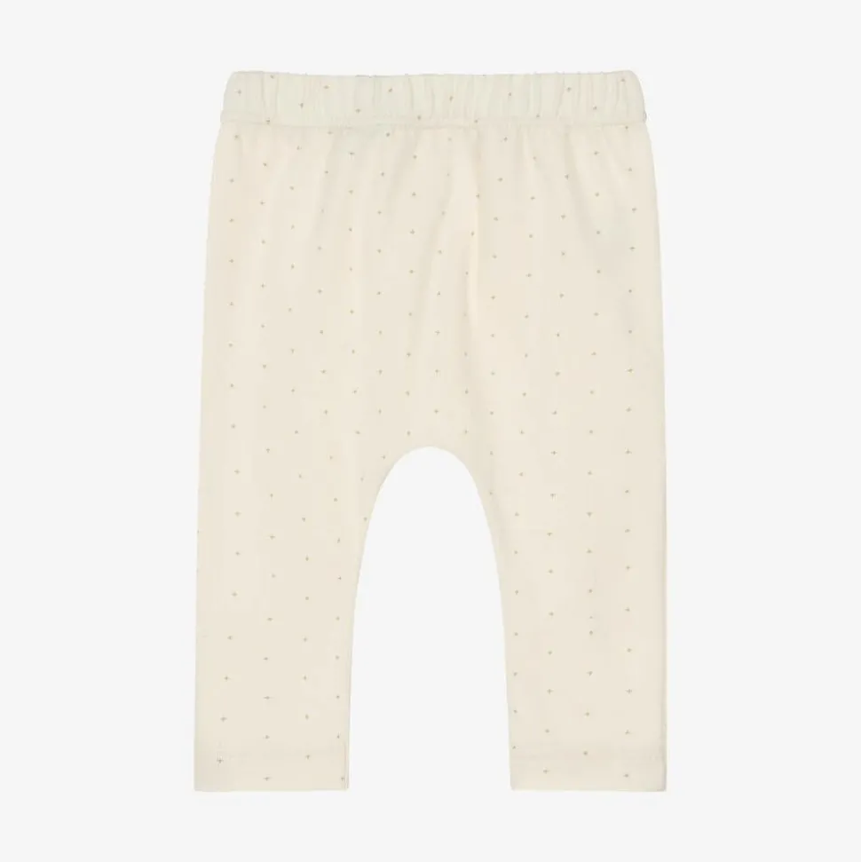 Ivory Cotton Star Leggings