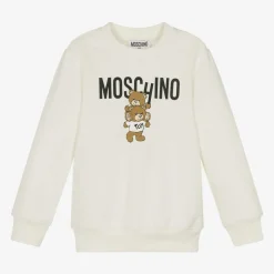 Ivory Cotton Teddy Bear Sweatshirt
