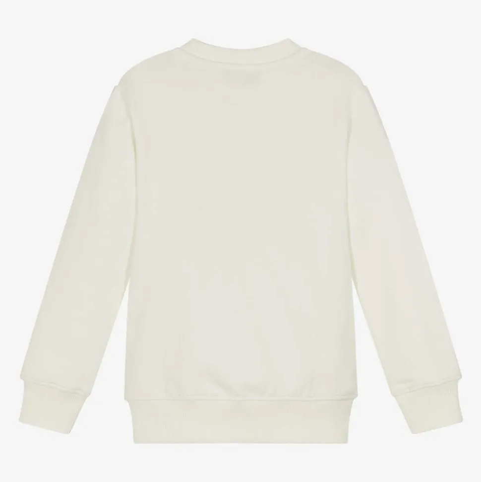 Ivory Cotton Teddy Bear Sweatshirt