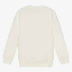 Ivory Cotton Teddy Bear Sweatshirt