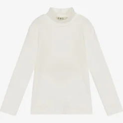 Ivory Cotton Turtleneck Top
