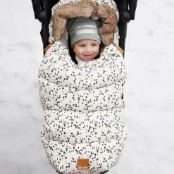 Ivory Dalmatian Print Footmuff (90cm)