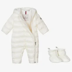 Ivory Down Padded Indro Puffer Snowsuit