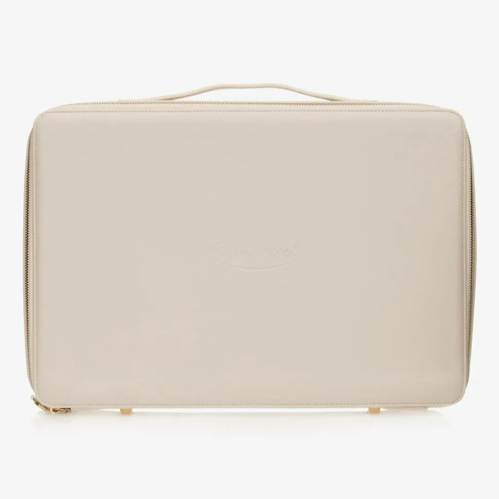 Ivory Faux Leather Suitcase (42cm)