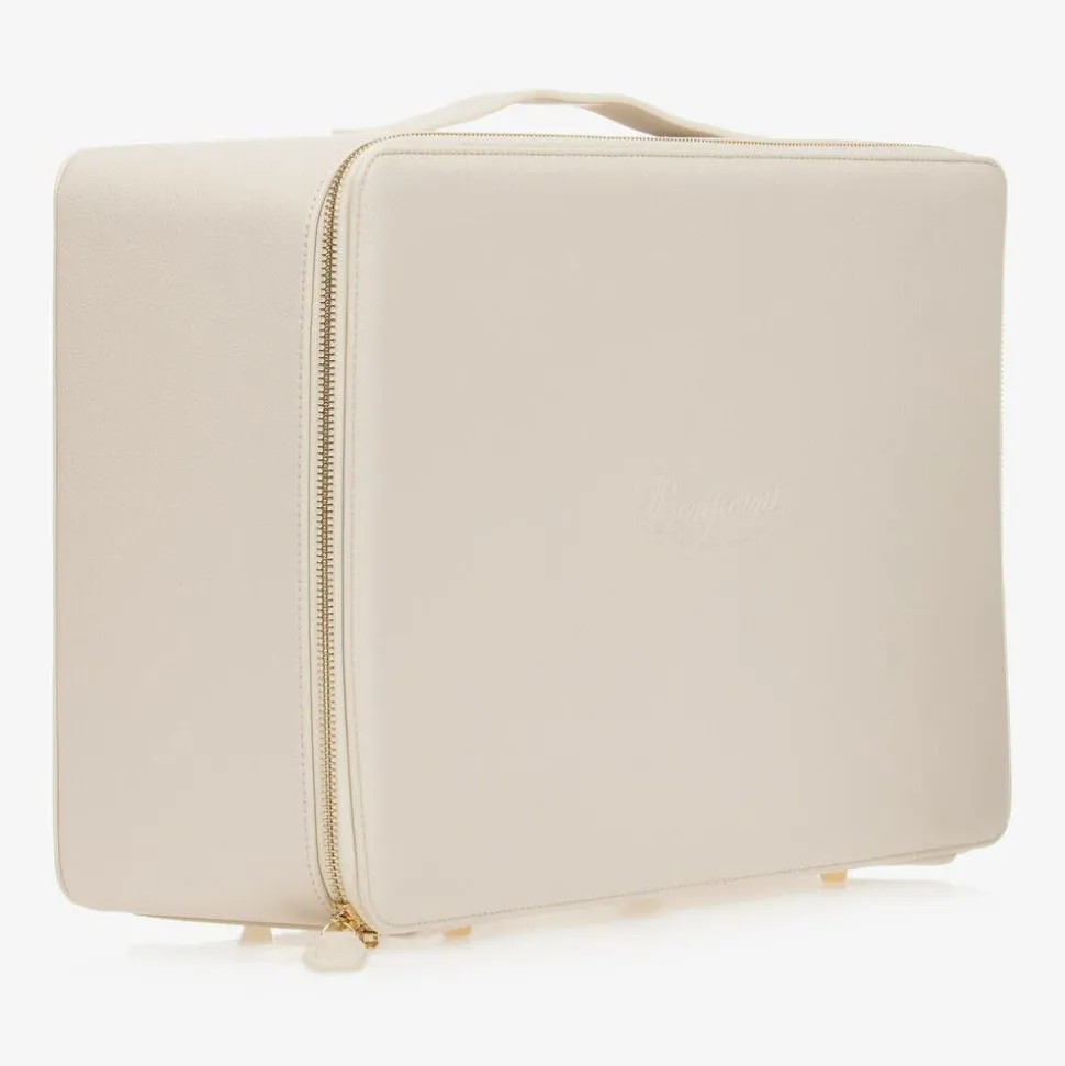 Ivory Faux Leather Suitcase (42cm)