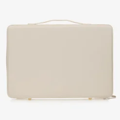 Ivory Faux Leather Suitcase (42cm)