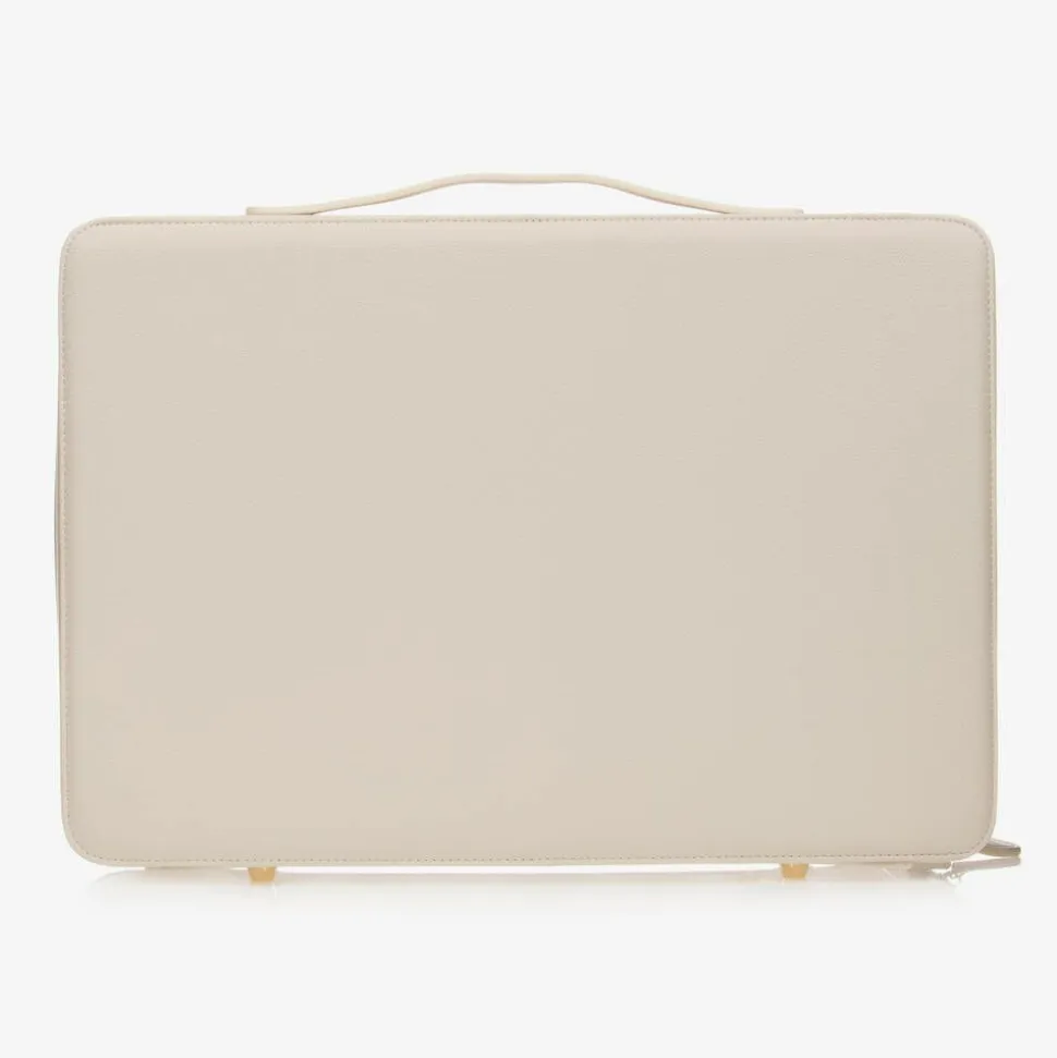 Ivory Faux Leather Suitcase (42cm)