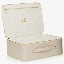 Ivory Faux Leather Suitcase (42cm)