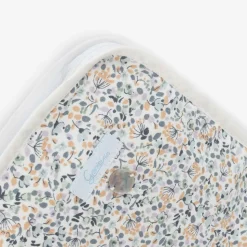 Ivory Floral Cotton Pouch (28cm)