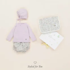 Ivory Floral Cotton Pouch (28cm)