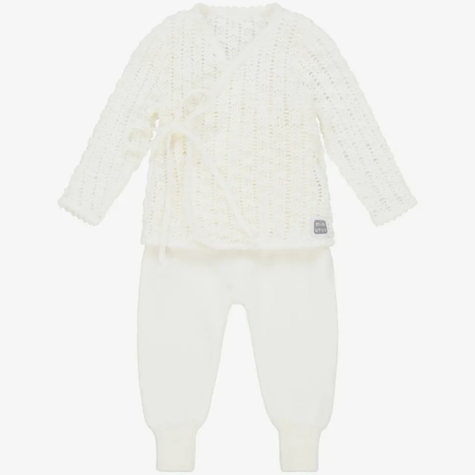 Ivory Knit Baby Trouser Set