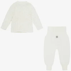 Ivory Knit Baby Trouser Set