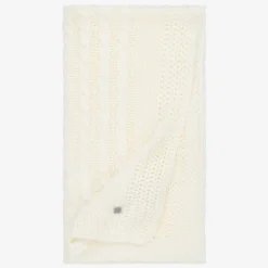 Ivory Knitted Baby Blanket (98cm)