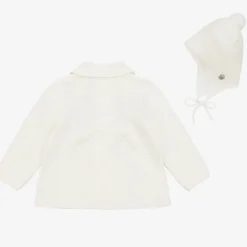 Ivory Knitted Baby Coat & Hat Set