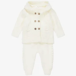 Ivory Knitted Baby Trouser Set