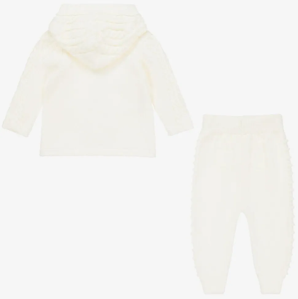 Ivory Knitted Baby Trouser Set