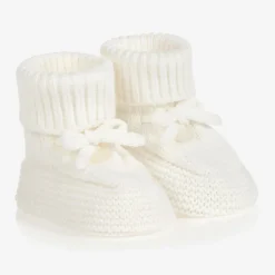 Ivory Knitted Booties