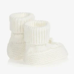 Ivory Knitted Booties