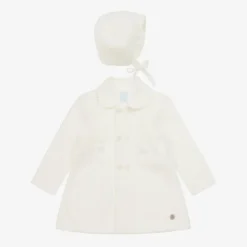 Ivory Knitted Coat & Hat Set