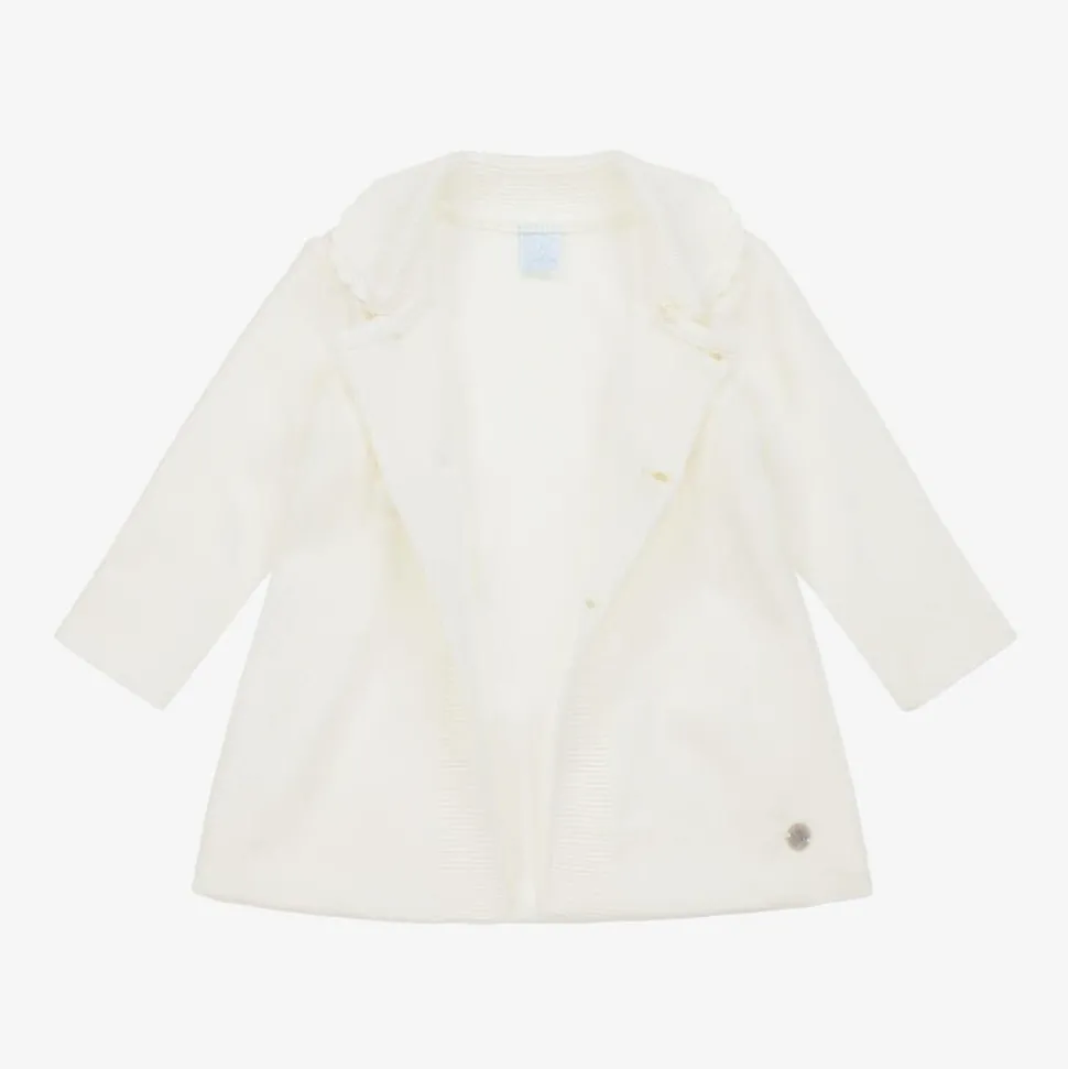 Ivory Knitted Coat & Hat Set