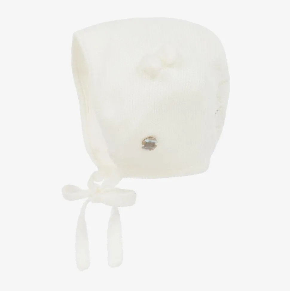 Ivory Knitted Coat & Hat Set