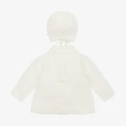 Ivory Knitted Pram Coat & Hat Set