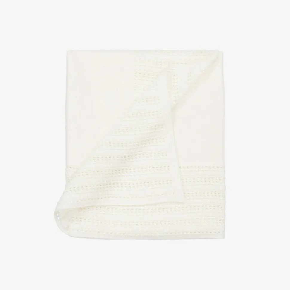 Ivory Knitted Shawl (116cm)