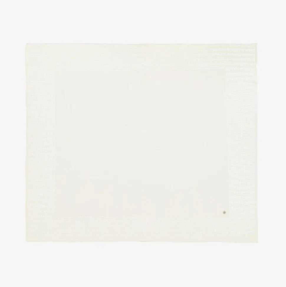 Ivory Knitted Shawl (116cm)