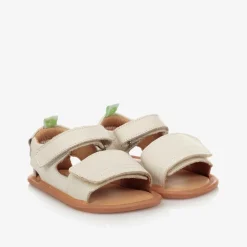 Ivory Leather Baby Sandals