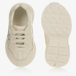Ivory Leather Rhyton Trainers