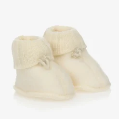 Ivory Merino Wool Booties