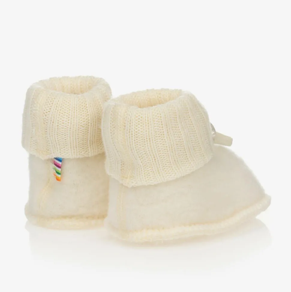 Ivory Merino Wool Booties