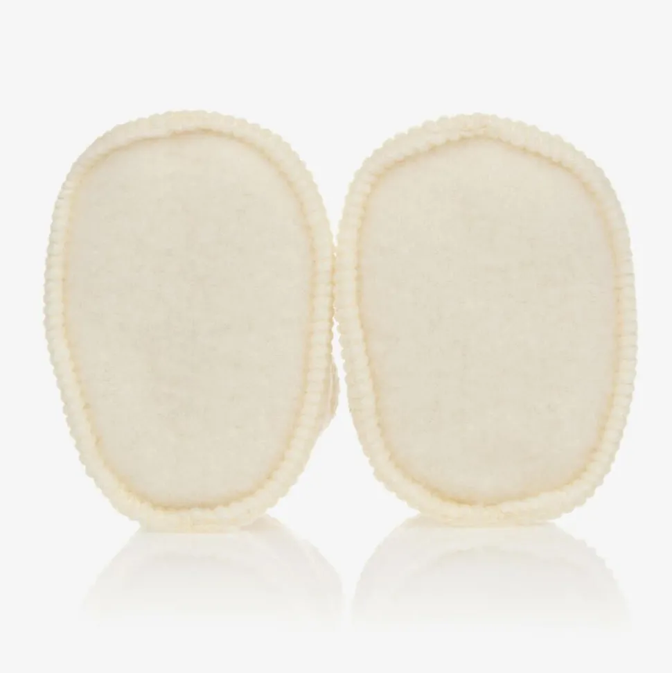 Ivory Merino Wool Booties