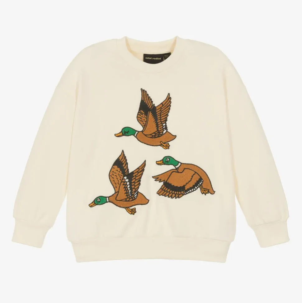 Ivory Organic Cotton Embroidered Sweatshirt