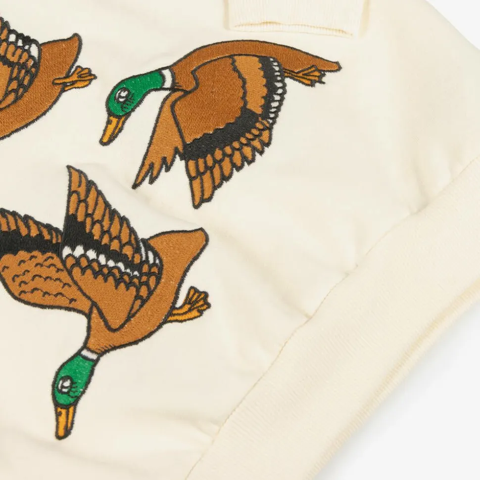 Ivory Organic Cotton Embroidered Sweatshirt