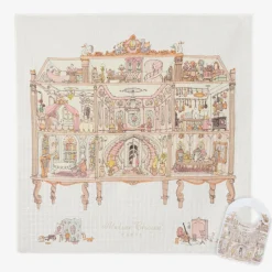 Ivory Organic Cotton Swaddle & Bib Set