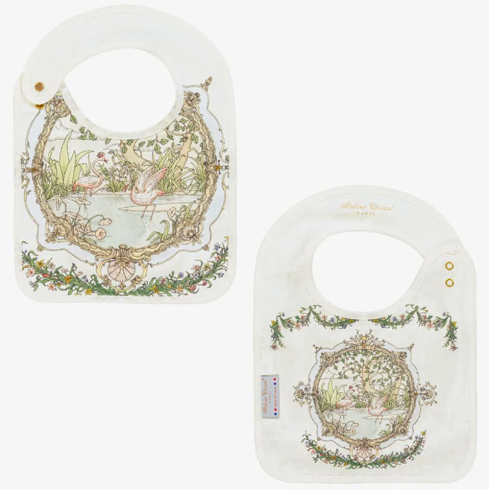 Ivory Organic Cotton Swaddle & Bib Set