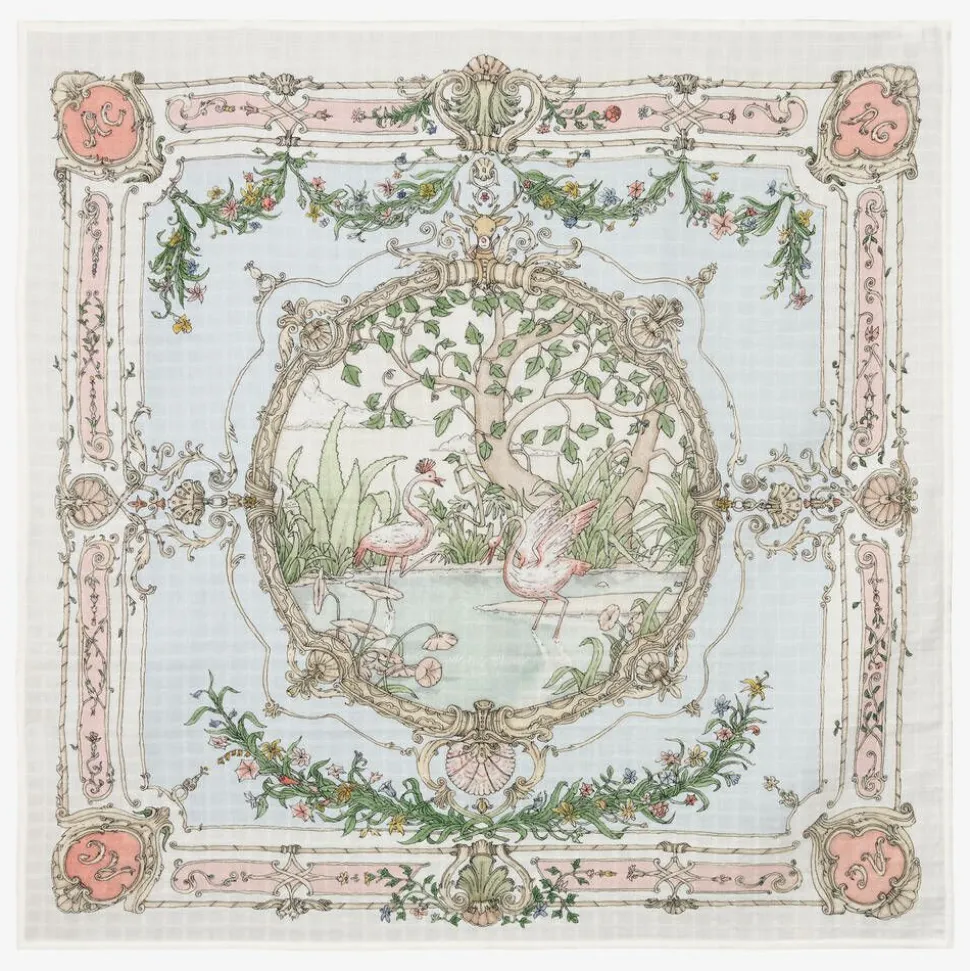 Ivory Organic Cotton Swaddle & Bib Set