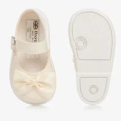 Ivory Patent Bar Shoes