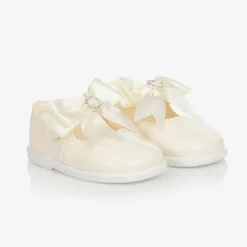 Ivory Patent Bar Shoes