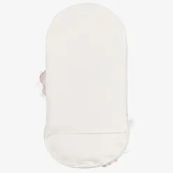 Ivory Peacock Print Cotton Baby Nest (66cm)