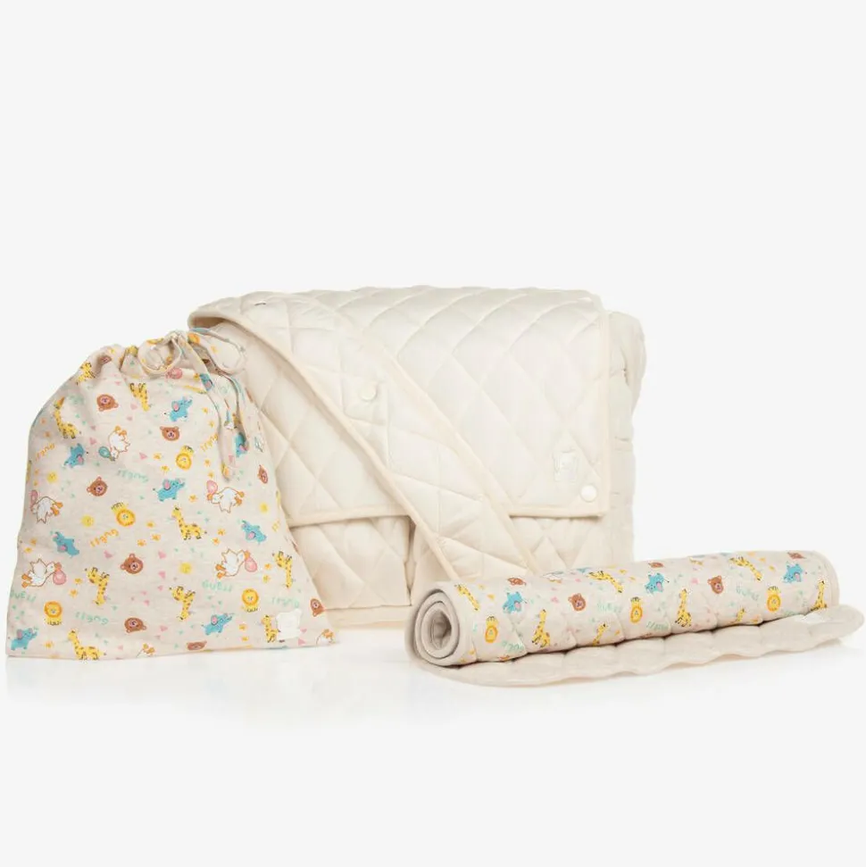 Ivory Quilted Changing Bag (36cm)