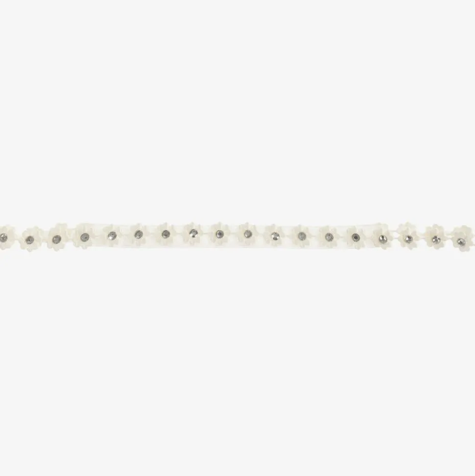 Ivory Satin Flower Headband