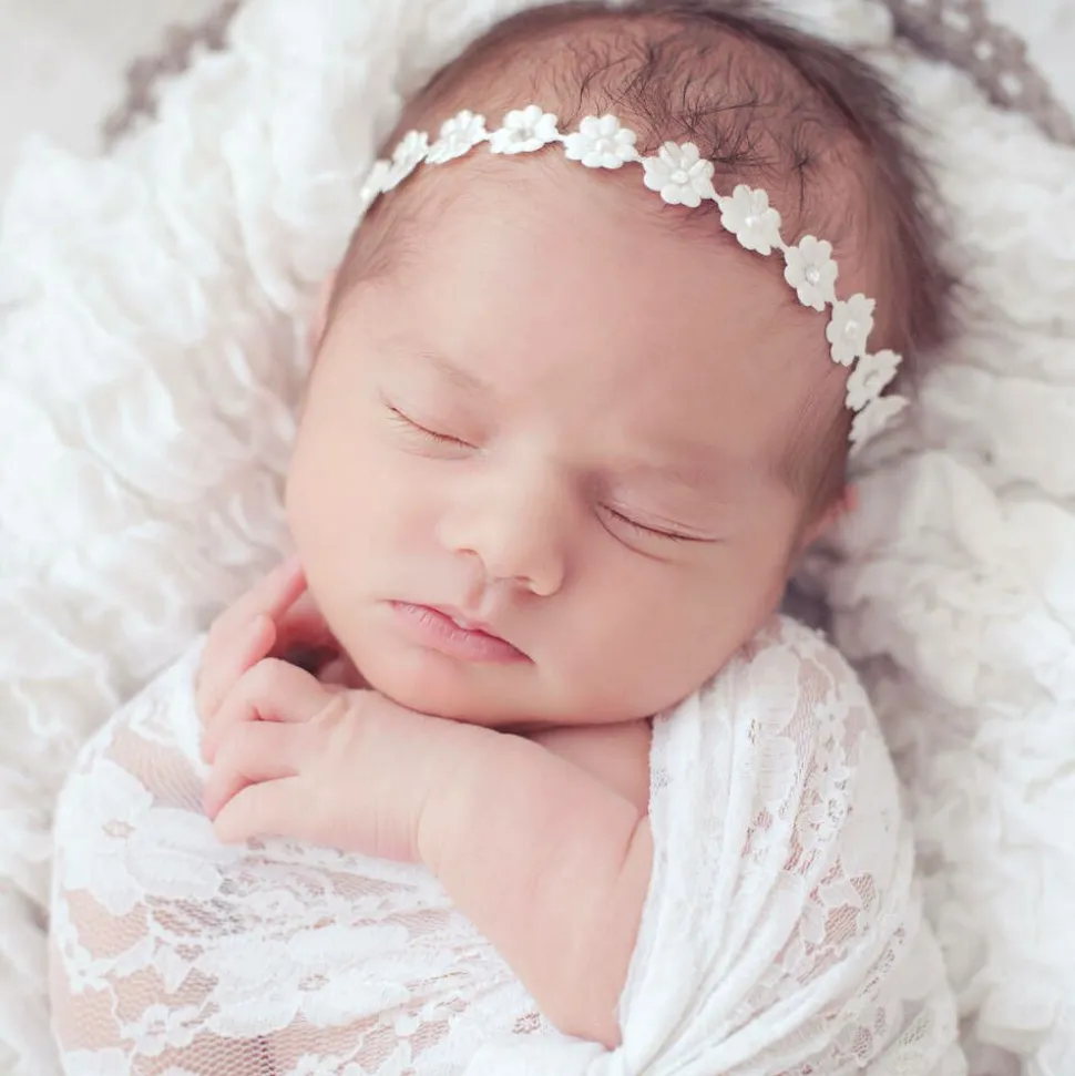 Ivory Satin Flower Headband