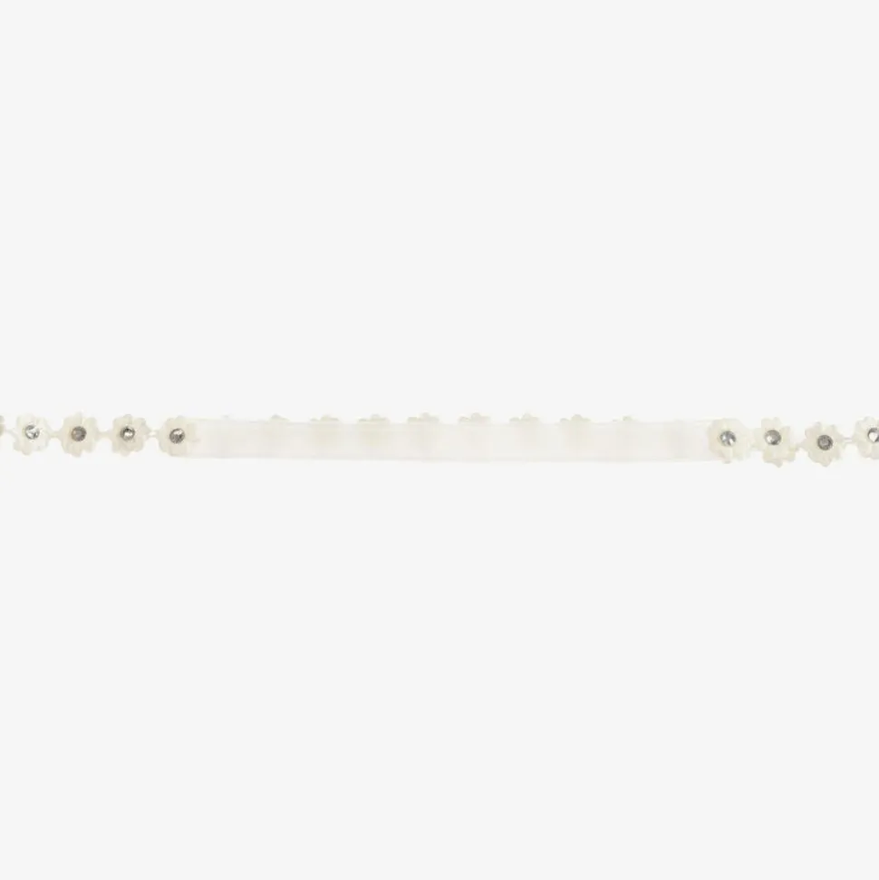 Ivory Satin Flower Headband