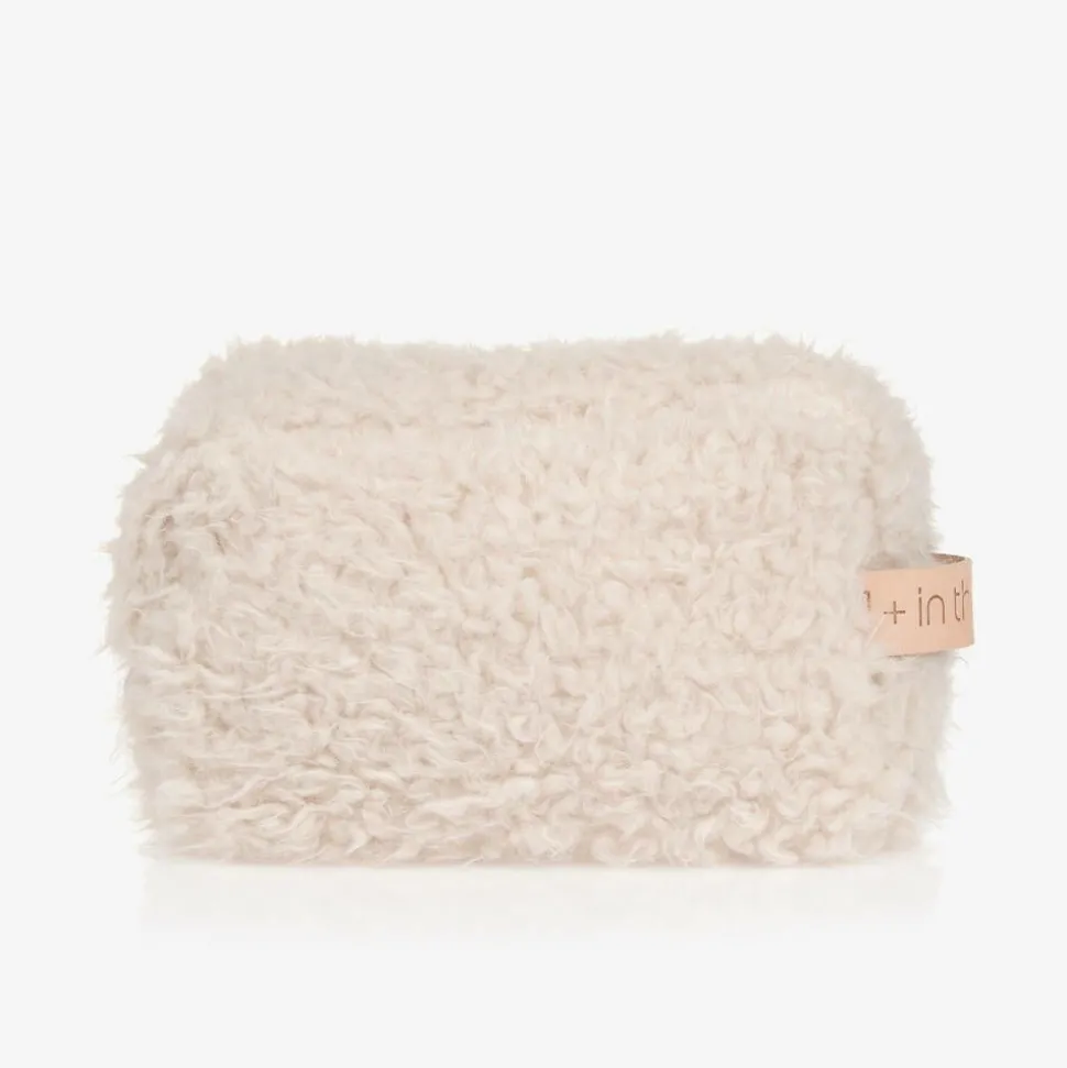 Ivory Sherpa Fleece Pouch (32cm)